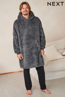 Charcoal Grey Oversized Blanket Hoodie (D54358) | kr375