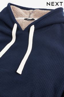 Navy Blue Borg Lined Hoodie (D54374) | SGD 59