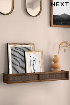 Natural Rattan Effect Wall Shelf (D54406) | AED106