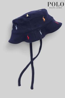 Detský modrý klobúčik so vzorom Polo Ralph Lauren (D54485) | €39