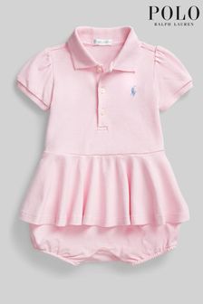 Roz - Salopetă Polo Ralph Lauren Baby cu logo (D54503) | 394 LEI