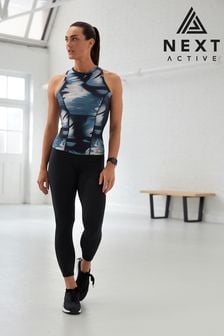 Blue/Neutral Next Active Racer Back Fitted Sports Vest Top (D54646) | €13