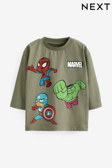 卡其綠色 - Spider-Man 授權T恤 (3個月至8歲) (D54727) | NT$490 - NT$580