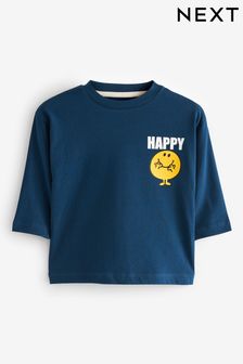 Blue Happy Mr. Men Long Sleeve T-Shirt (3mths-8yrs) (D54734) | 35 zł - 42 zł