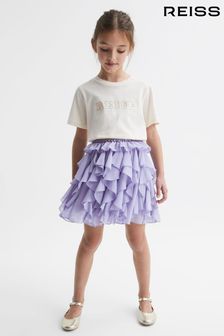 Reiss Lilac Lola Junior Ruffle Tulle Skirt (D54745) | $83