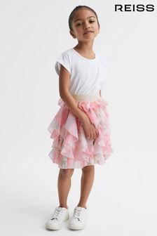 粉色印花 - Reiss Lola皺摺薄紗裙子 (D54747) | HK$462