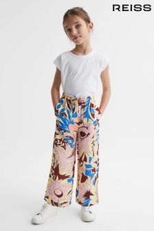 Reiss Lilac Liv Senior Floral Printed Straight Leg Trousers (D54748) | €70