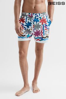 Reiss Multi Arizona Floral Print Drawstring Swim Shorts (D54776) | €55