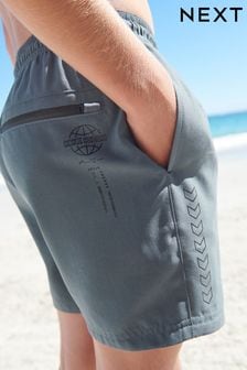 Stone Grey Zip Pocket Swim Shorts (3-16yrs) (D55097) | €9 - €15