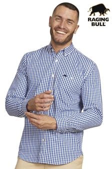 Raging Bull Classic 100% Cotton Long Sleeve Gingham Shirt (D55175) | $127