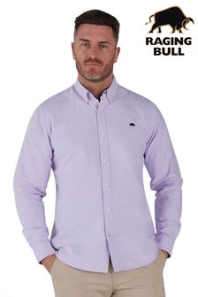 Raging Bull Purple Classic Long Sleeve Oxford Shirt (D55176) | 376 SAR - 440 SAR