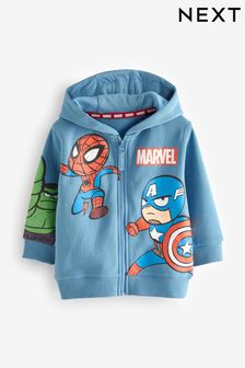 藍色 - Marvel拉鍊連帽衫 (3個月至8歲) (D55403) | NT$800 - NT$890