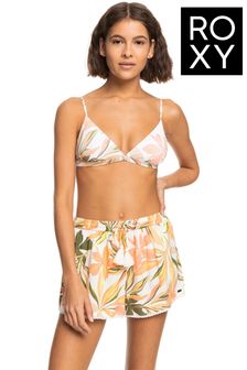 Roxy White Salty Tan Floral Shorts (D55408) | €25