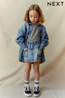 Dżinsowo-niebieski - Spódnica w stylu bojówwk (3-16 lat) (D55525) | 77 zł - 106 zł