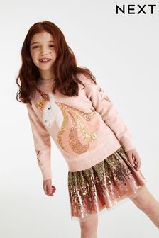 Gold Ombre Sequin Skirt (3-16yrs) (D55534) | AED77 - AED94