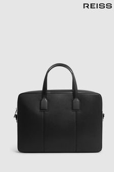 Reiss Black Dominik Leather Briefcase (D55830) | $482