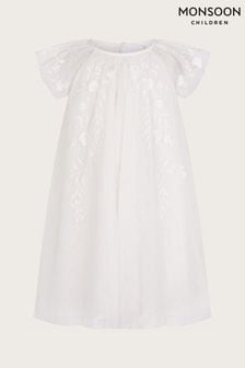 Monsoon Natural Baby Amelia Net Embroidered Dress (D56123) | $44 - $53