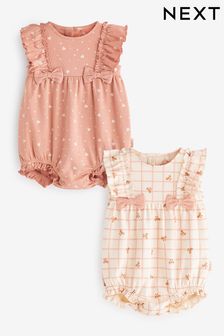 Pink/Brown Baby Romper 2 Packs (D56263) | 17 € - 23 €