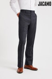 Jacamo Blue Semi Plain Textured Suit: Trousers (D56290) | €26