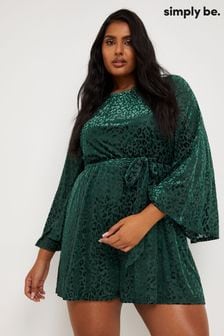 Simply Be Green Devoure Playsuit (D56361) | €28