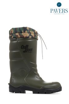 Pavers Green Adjustable Cuff Wellington Boots (D56471) | $66