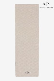 Кремовый шарф с логотипом Armani Exchange (D56693) | €52