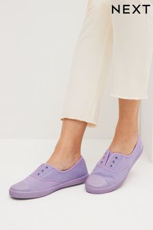 Lilac Purple Slip On Canvas Shoes (D56703) | €14