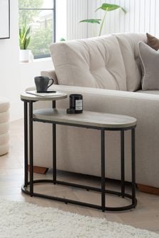 Grey Bronx Oak Effect Sofa Side Table (D56828) | €215