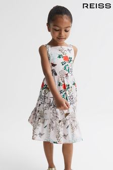 Reiss Ivory Print Marcie Junior Printed Strappy Dress (D56899) | OMR41
