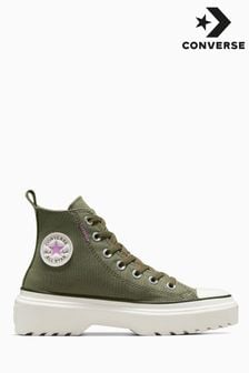 Converse Khaki Green Youth Lugged Lift Trainers (D56951) | €47
