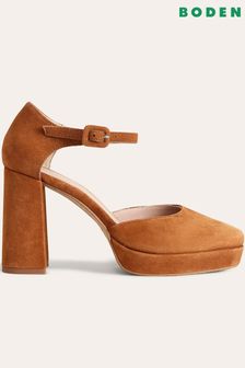 Boden Brown Closed Toe Heeled Platforms Shoes (D57031) | €83