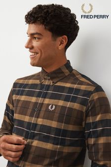 Fred Perry - Camicia in cotone spazzolato con A quadri scozzese (D57055) | €165