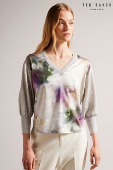 Ted Baker Green Beatric Woven Front Jumper With Sleeve Detail (D57187) | 148 €