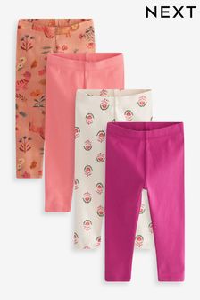 Pink 4 Pack Printed Leggings (3mths-7yrs) (D57191) | $25 - $31