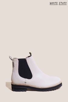 White Stuff Esme Chelsea-Stiefel mit dicker Sohle, Weiß (D57213) | 120 €