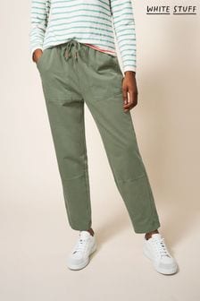 Zelene hlače za prosti čas iz džersija White Stuff Ava (D57218) | €61