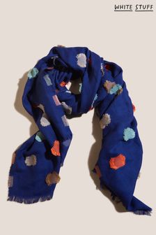 White Stuff Blue Texture Circle Midweight Scarf (D57268) | 52 €