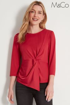 M&co Red Front Knot Top (D57427) | 38 €