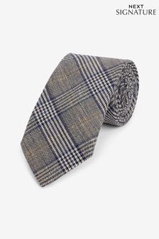 Grey/Blue Check Signature Abraham Moon And Sons Tie (D57456) | $47