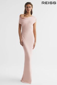 Reiss Nude Loretta Off-The-Shoulder Maxi Dress (D57996) | $392