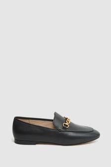 Reiss Black Evan Chain Detail Loafers (D58009) | 212 €