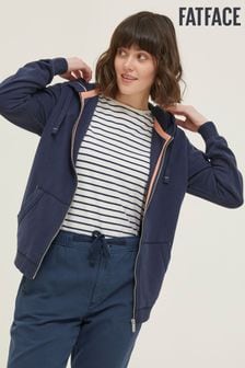 FatFace Blue Amy Zip Through Hoodie (D58026) | $76