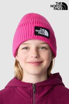 Rosa - The North Face Kids Strickmütze mit Umschlag und Logo (D58049) | 27 €