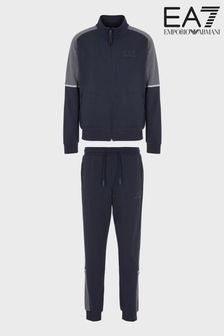 Emporio Armani EA7 Navy Colourblock Zip Through Tracksuit (D58127) | AED1,006