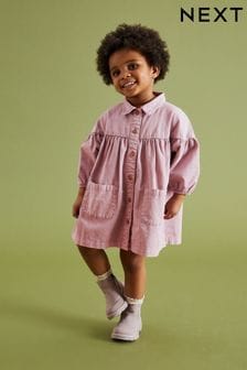 Lilac Purple Cotton Shirt Dress (3mths-8yrs) (D58226) | AED47 - AED57