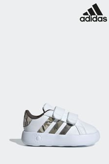 adidas White/Pink Sportswear Grand Court 2.0 Trainers (D58253) | SGD 54