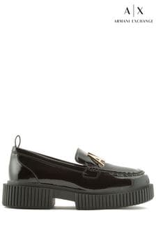 Armani Exchange Chunky Sole Patent Black Loafers (D58282) | €114