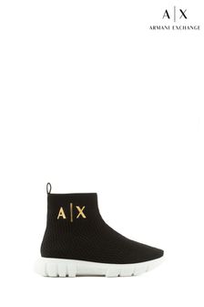 Armani exchange discount high sock sneakers