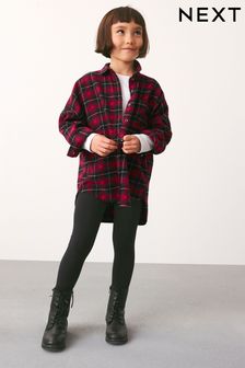Red Check Shirt And Leggings Set (3-16yrs) (D58680) | €11 - €13.50