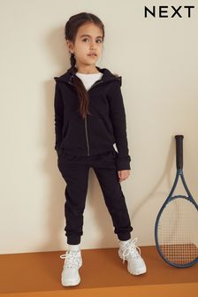 Черный - Толстовка на молнии и спортивные брюки для школы (3-16 лет) (D58922) | 14 070 тг - 18 090 тг